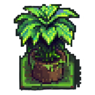 blocky minimal square pixel art Minecraft grass block, very simple shapes sticker