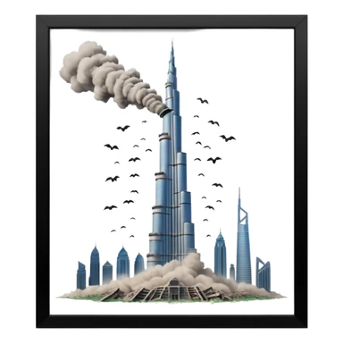 Burj Khalifa derrumbandose sticker