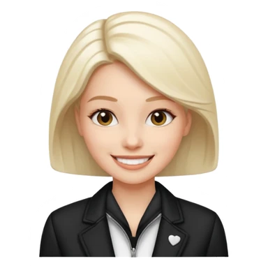 balck and white photo woman in jacket sticker