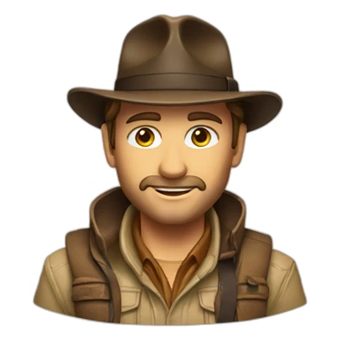 Indiana Jones skieur sticker