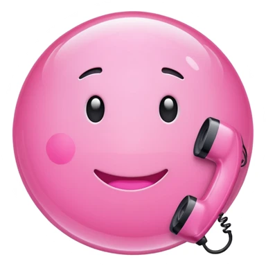 pink phone call caller id bubble sticker
