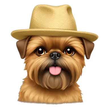 Brussels Griffon dog with hat  sticker