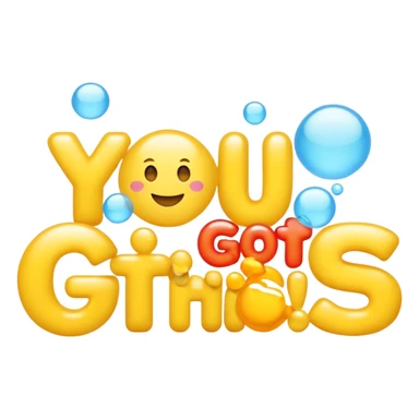 make an emoji that has written "you got this" sticker