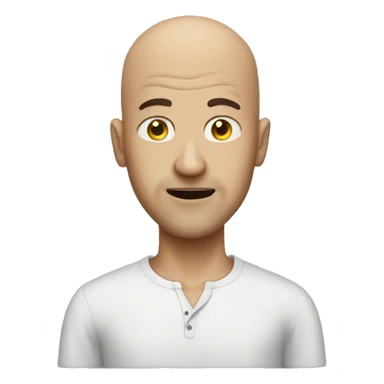 Scary bald man tall sticker