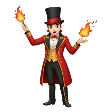 tiger  vintage-circus-performer-spitting-fire full body sticker