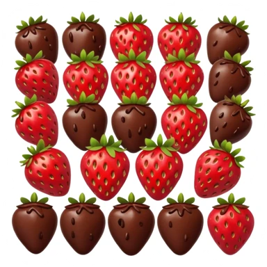 lots of strawberries in melted chocolate sticker