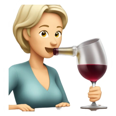 Mom Drinking wine directly out of decanter sticker