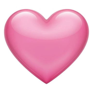 glossy, see-through pink heart frutiger aero style sticker