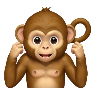 Monkey with anxiety, pulling out his hair and biting his nails  sticker