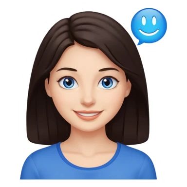 Chica pelo castaño oscuro y ojos azules que parezca más mayor y más guapa sticker