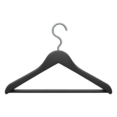 one black clothed clothing hanger sticker