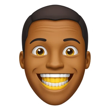 black man with yellow teeth sticker