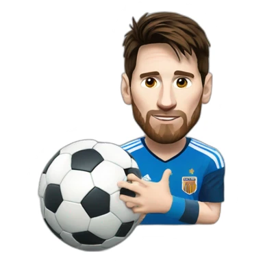 Lionel Messi with world cup sticker