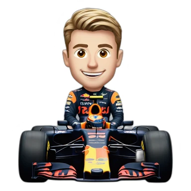 create max verstappen and f1 car sticker