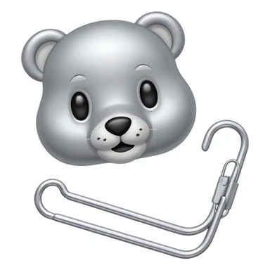 Paper clip stuffed animal sticker