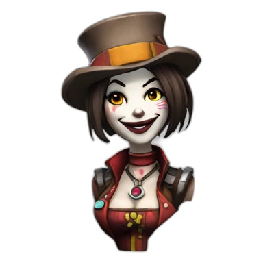 moxxi from borderlands happy face sticker