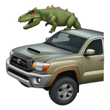Toyota Tacoma with Jurassic Park theme sticker