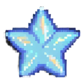 Special member star with animated sparkle effect and rare elemental colors sticker