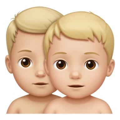On the left side, it is half a photo of a baby, on the right side, it is half a photo of a young boy. Half baby half boy sticker