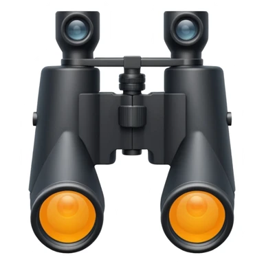  simple black binoculars with large lenses make lenses point out straight sticker