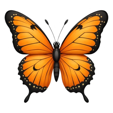 an orange butterfly sticker