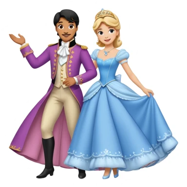 Prince and cinderella dancing sevillanas sticker