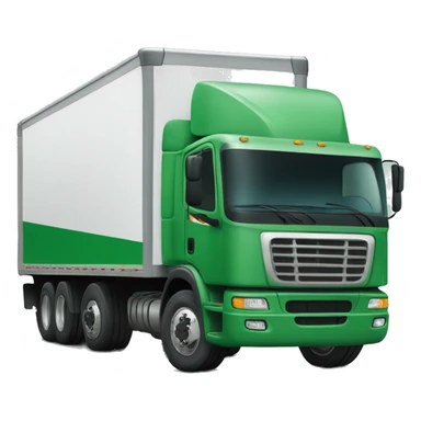 green semi-truck  sticker