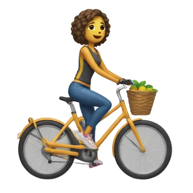 Chica en bicicleta sticker