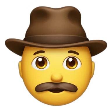 englishman with poop as hat sticker