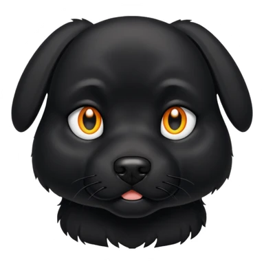 black dog black eyes sticker