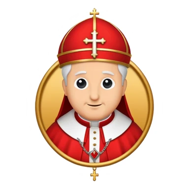 pope emblem red sticker