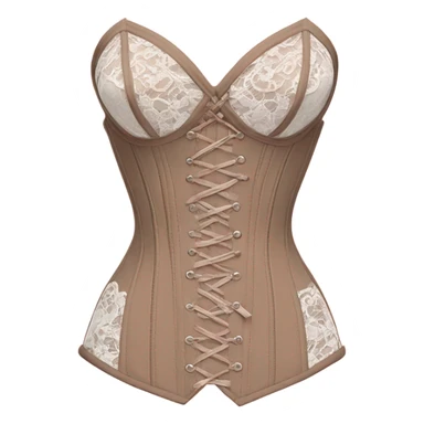 pastel brown lace corset sticker
