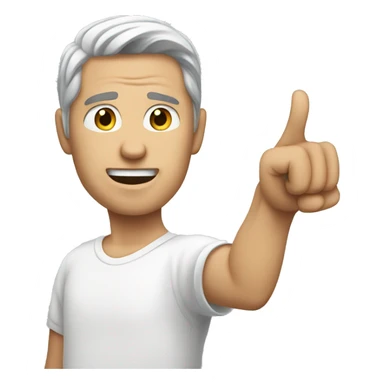 White Man pointing to himself
 sticker