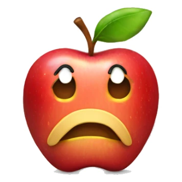 My apple emoji with bow sticker