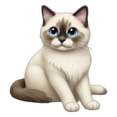 Seal point Ragdoll cat sticker