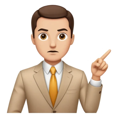 demanding boss pointing at design mockups sticker