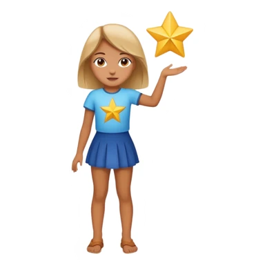 girl standing like a star ⭐️ sticker