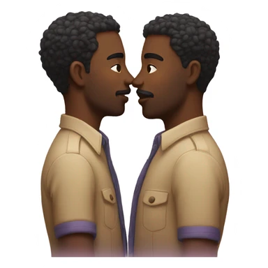 Two gay men kissing sticker
