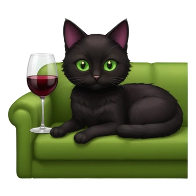 black cats On A Couch With Wine sticker