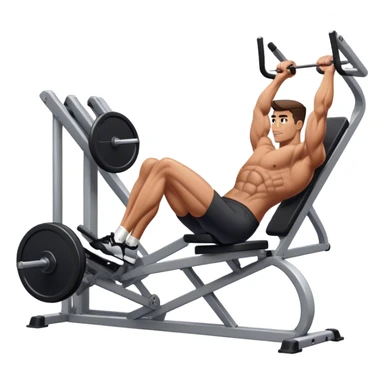 guy how to use a leg press machine sticker