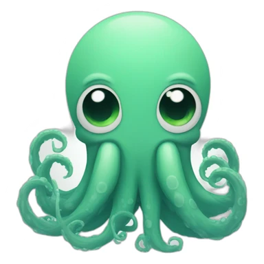 Cute kraken cute face eyes close meditate sticker