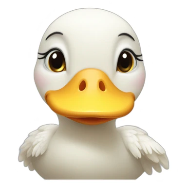 white duck baby  putting hands on his cheeks and tears going down sticker