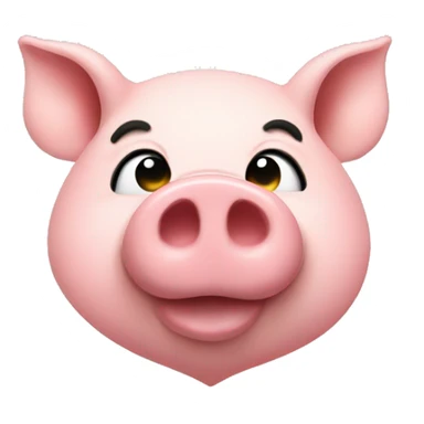 Pig emoji kiss with heart sign sticker