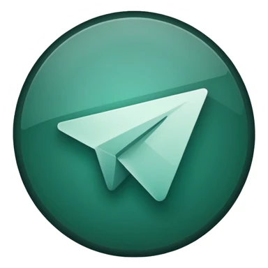 
dark green telegram logo icon without background sticker