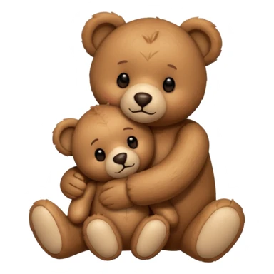 Teddy hugging another teddy sticker