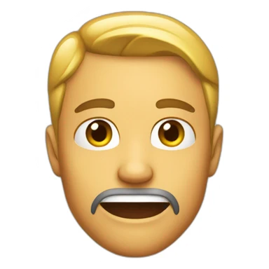 sharp jawline on a normal iphone emojie sticker