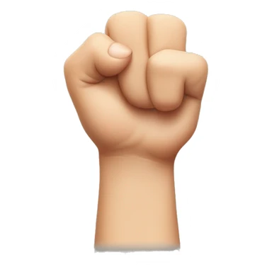 Thumb  bend to the side in the middle sticker