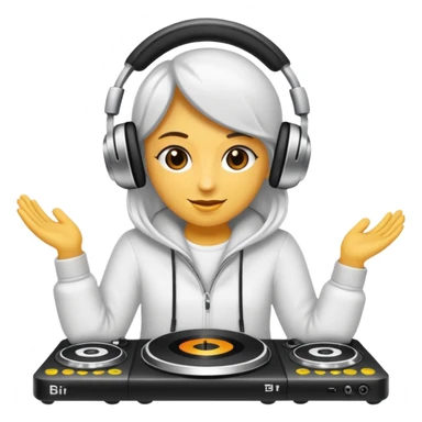 kulaklık takan bir dj sticker
