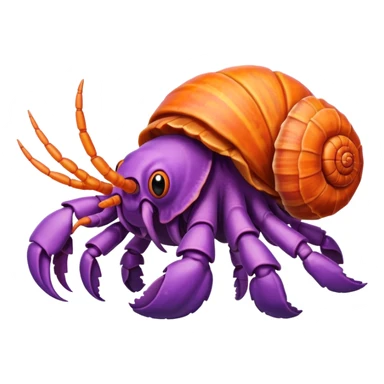 Cartoon hermit crab sticker