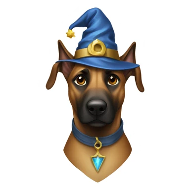 malinois dog with wizard  sticker